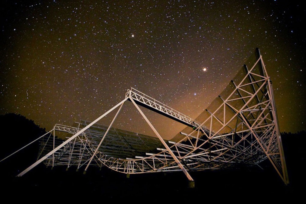 The CHIME Pathfinder, a radio telescope with a software beamformer.